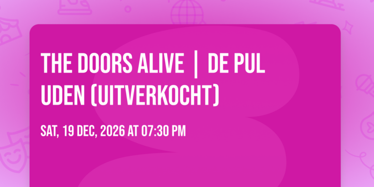 The Doors Alive | De Pul Uden (Uitverkocht) — muziek in Uden