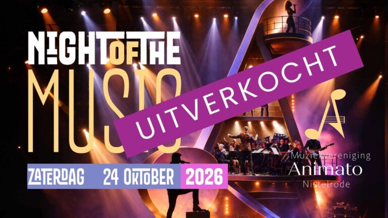 Night of the Music 2026 (Zaterdagshow) — muziek in Uden